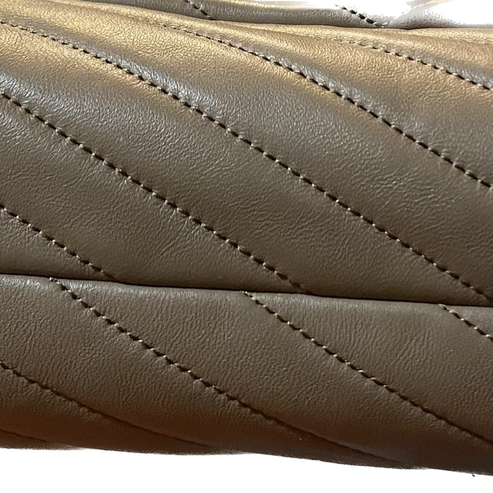 Tory Burch KIRA CHEVRON CONVERTIBLE SHOULDER BAG & Matching Wallet Classic Taupe - Picture 2 of 6